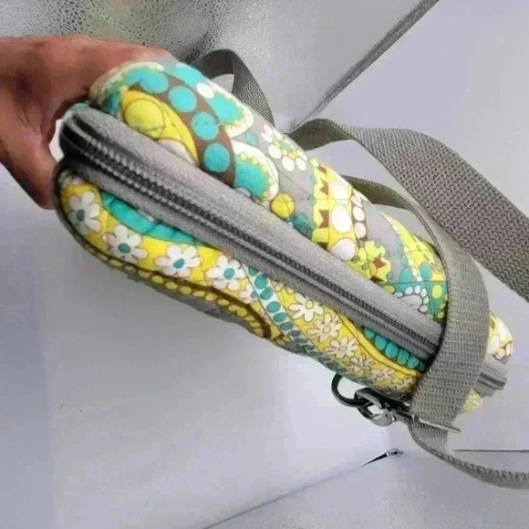 Vera Bradley Retired Lemon Parfait Turquoise Paisley Mini Computer, Crossbody! - Picture 11 of 14